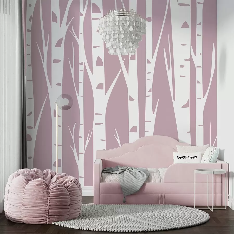 Papier peint Forêt de bouleaux w04658v2