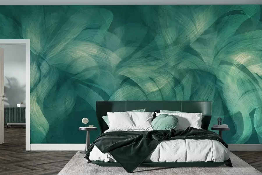 Papier peint Vagues abstraites sur un mur en béton w04668