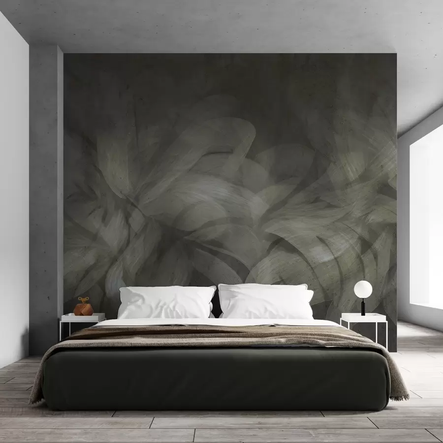 Papier peint Vagues abstraites sur un mur en béton w04668v1