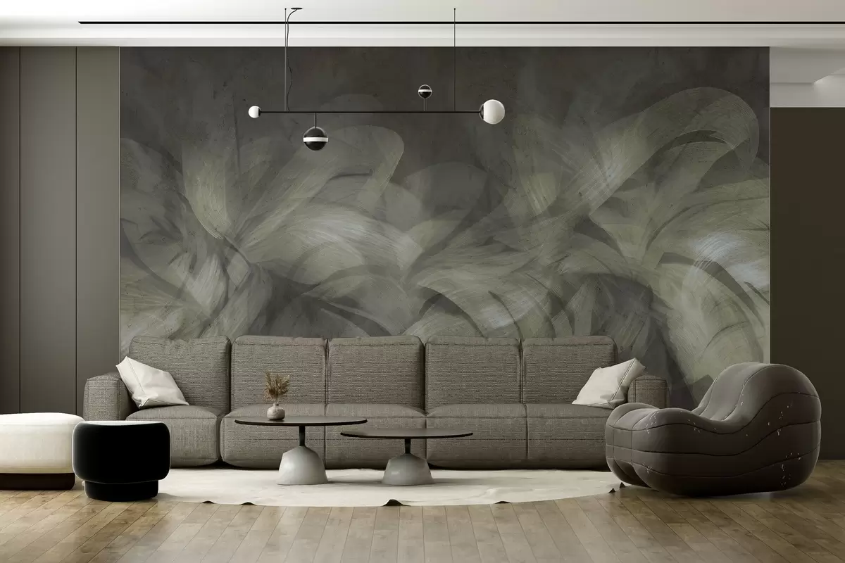 Papier peint Vagues abstraites sur un mur en béton w04668v1