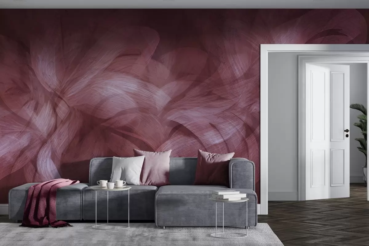 Papier peint Vagues abstraites sur un mur en béton w04668v2