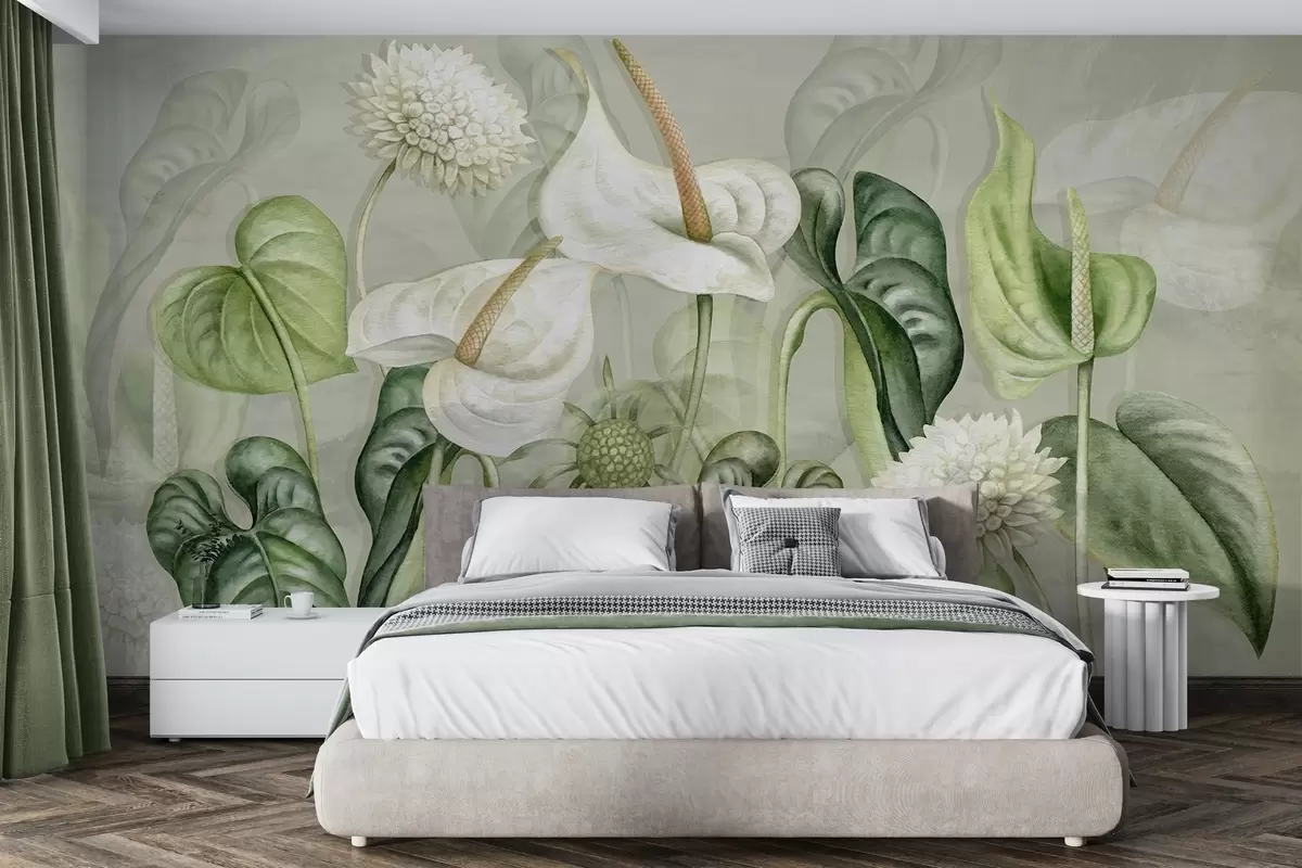 Papier peint Plantes sur le mur w04669