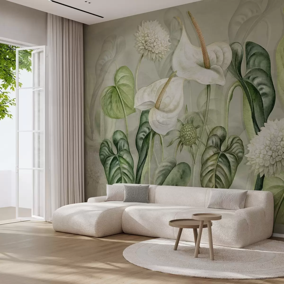 Papier peint Plantes sur le mur w04669