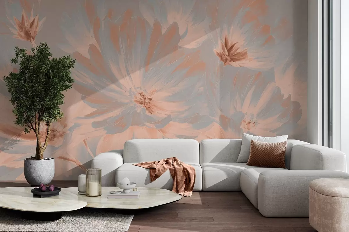 Papier peint Fleurs abstraites w04670v1