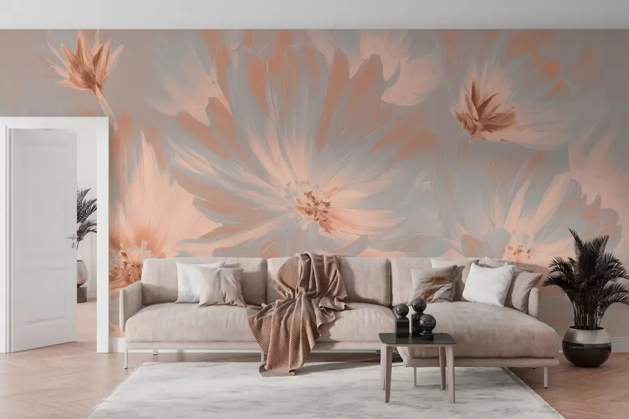 Papier peint Fleurs abstraites w04670v1