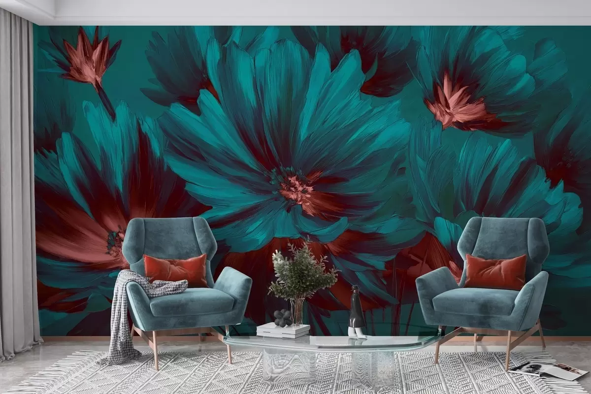 Papier peint Fleurs abstraites w04670v3