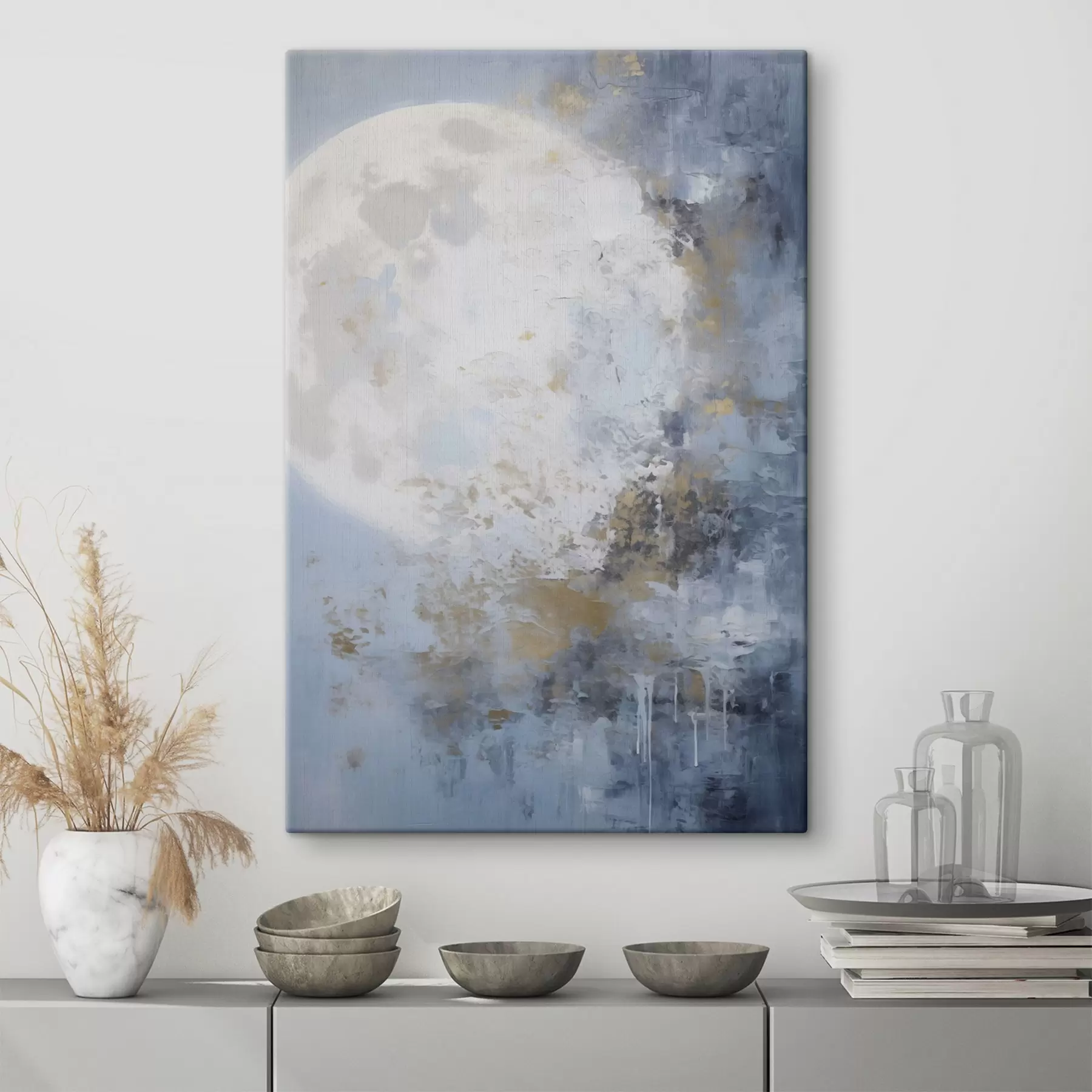Tableau Abstraction lunaire s46125