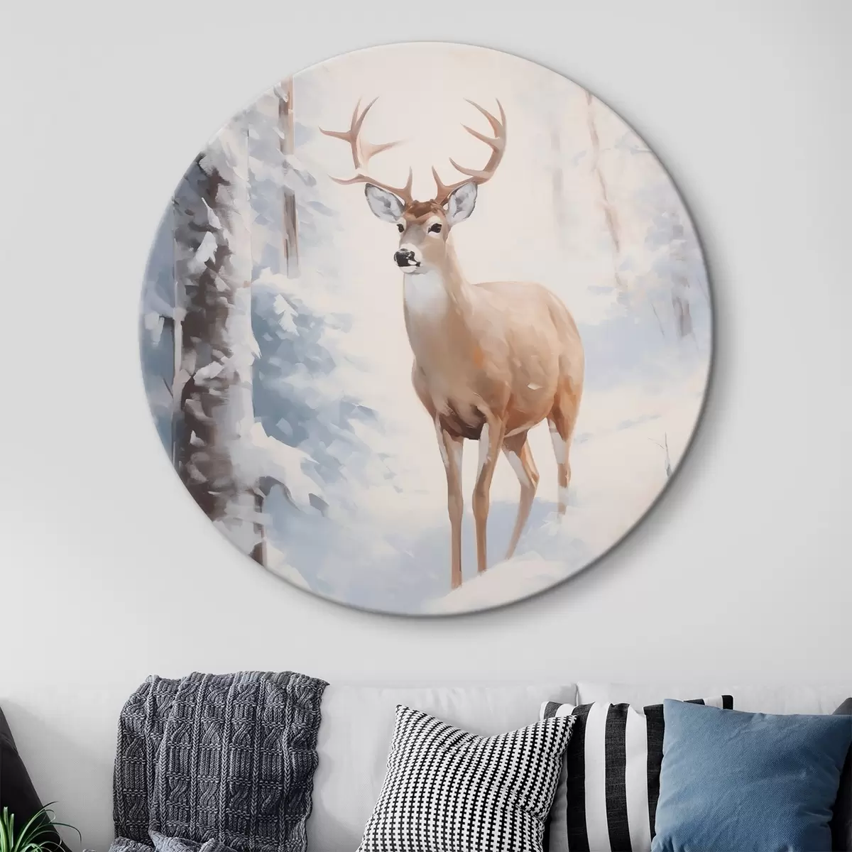 Tableaux rondes Chevreuil r46128
