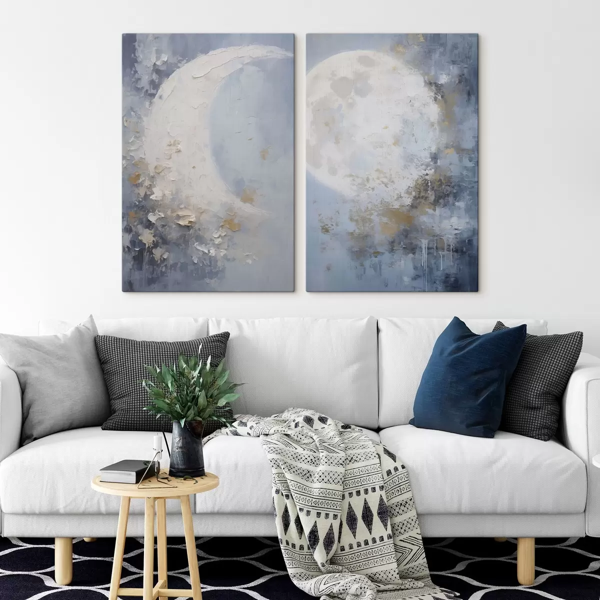 Tableau Abstraction lunaire m00834