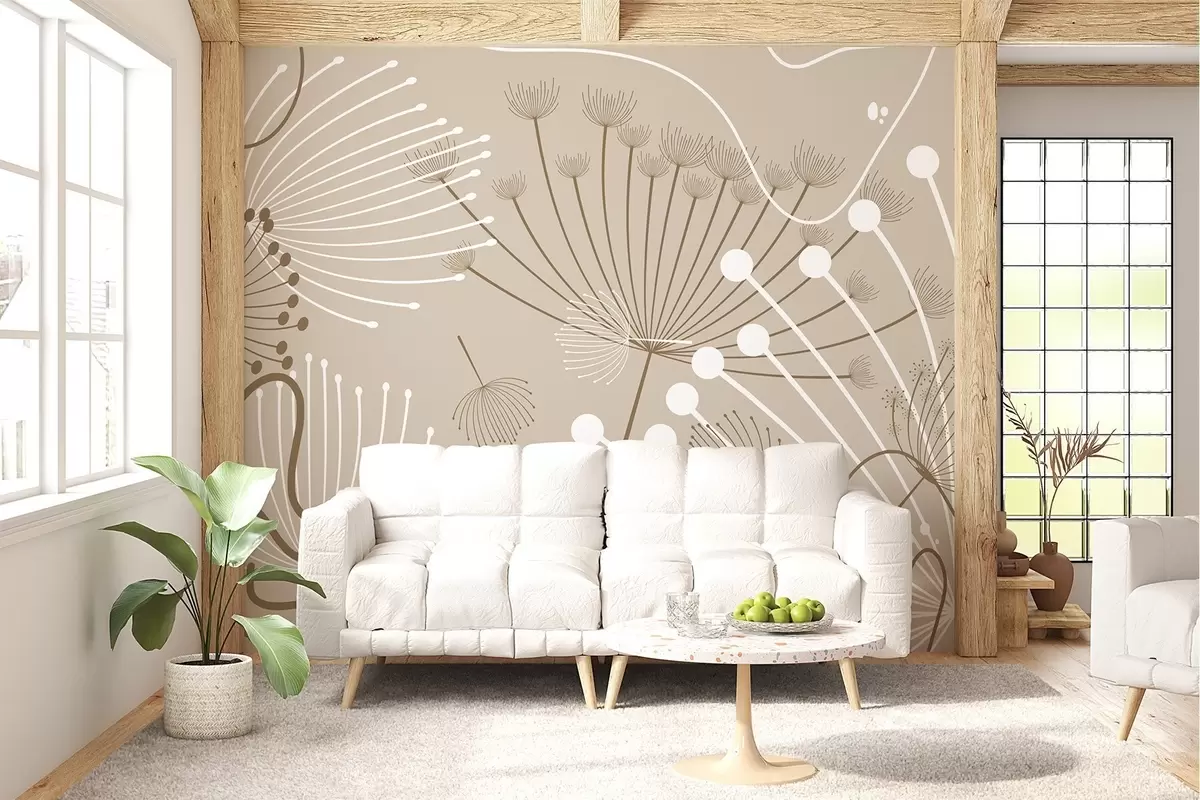 Papier peint Fleurs abstraites w04702