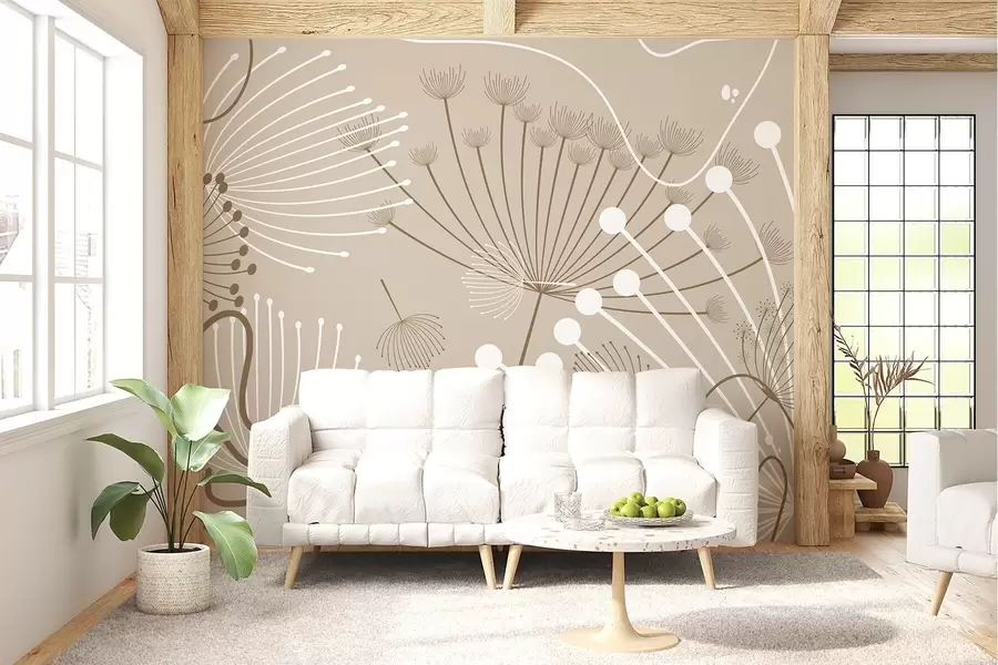 Papier peint Fleurs abstraites w04702