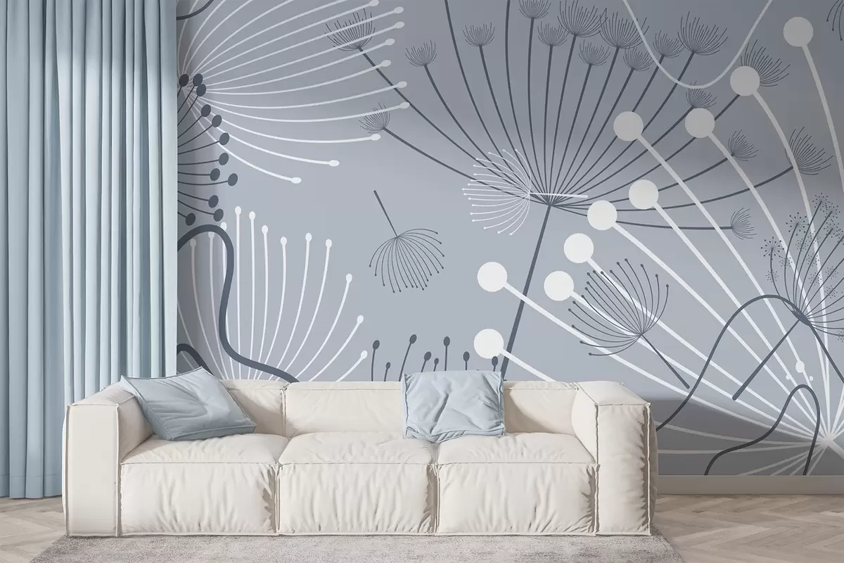Papier peint Fleurs abstraites w04702v1