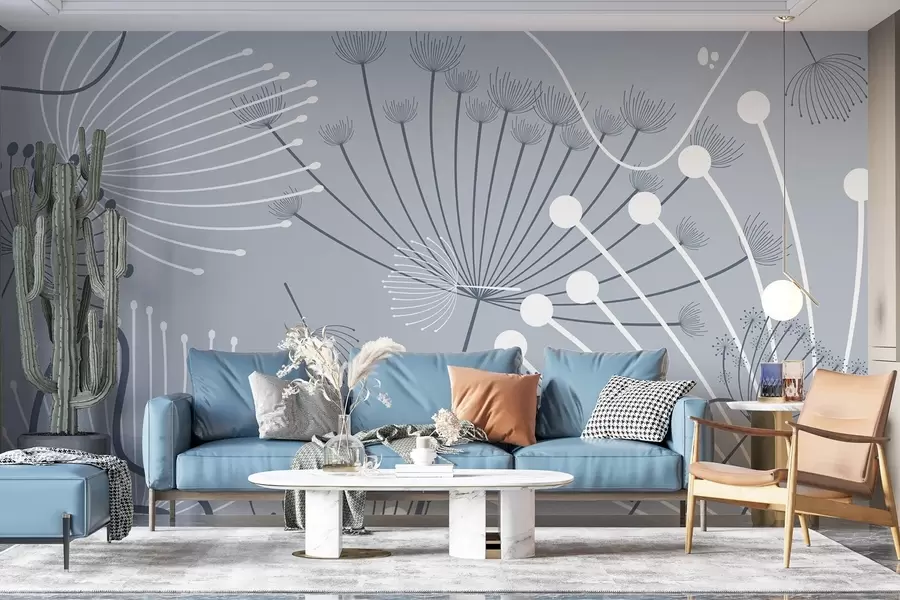 Papier peint Fleurs abstraites w04702v1