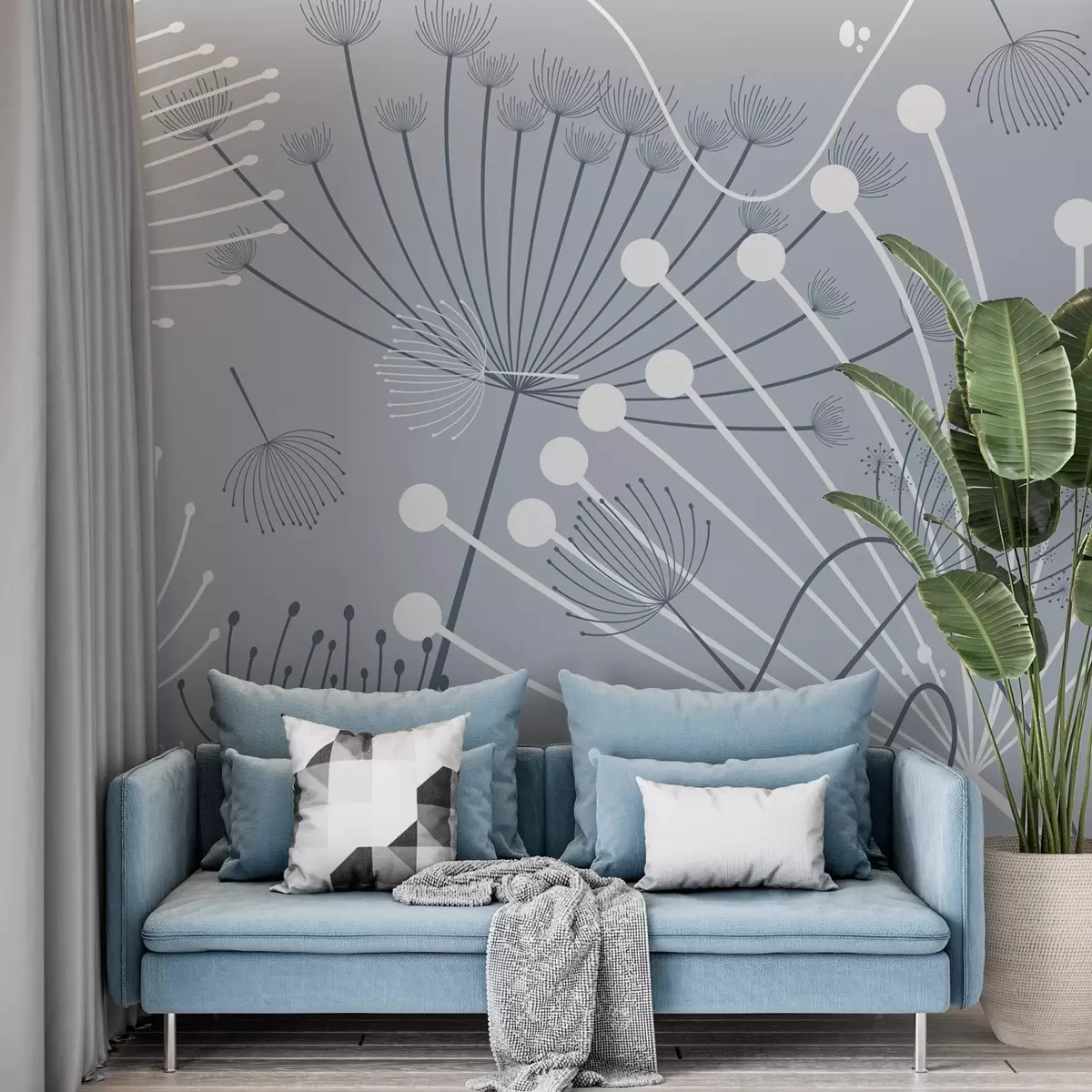 Papier peint Fleurs abstraites w04702v1