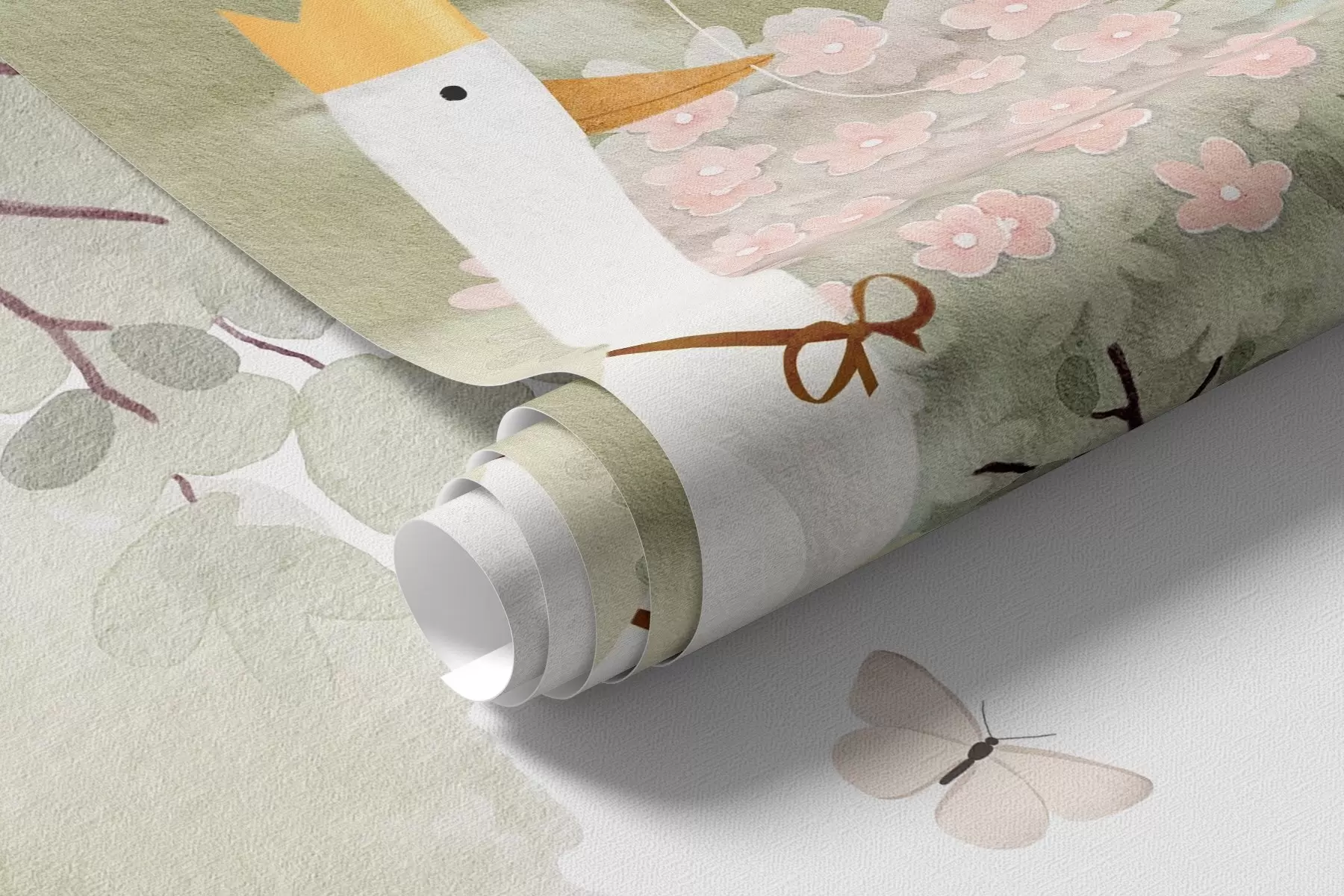 Papier peint Voyage festif de petits animaux à travers la forêt dans un style aquarelle w09440