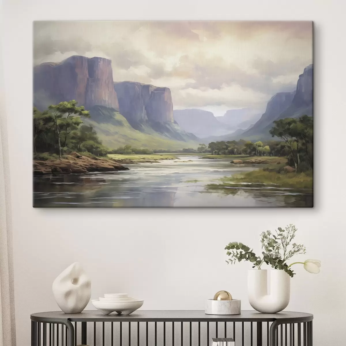 Tableau Parc avec vue sur la montagne s46194