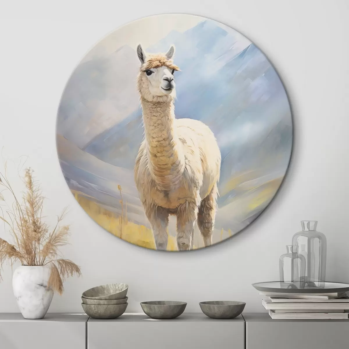 Tableaux rondes Lama r46196
