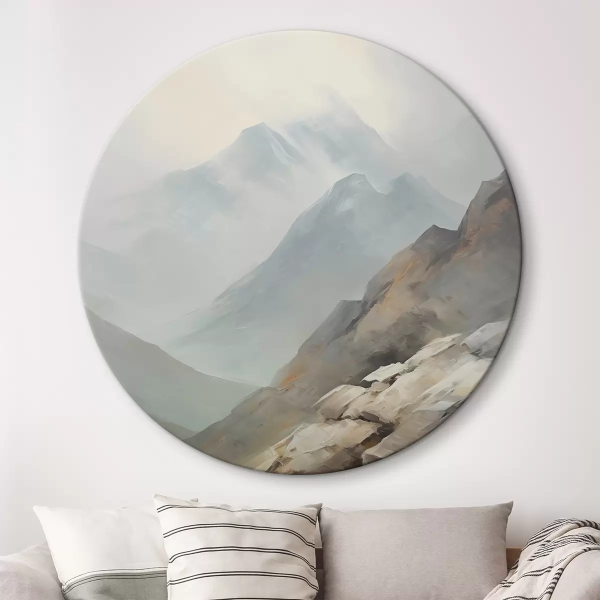 Tableaux rondes Paysage de montagne r46201