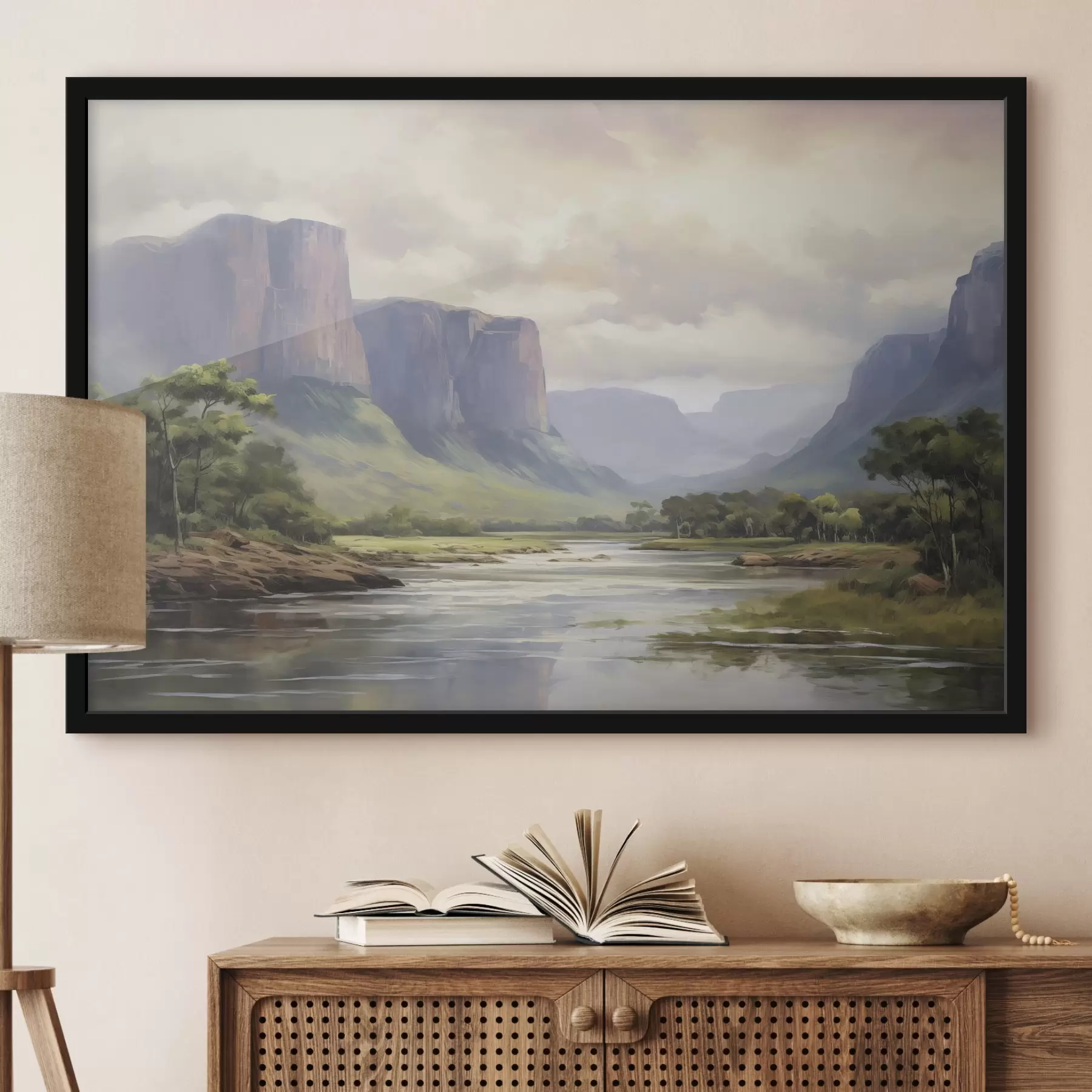 Papier peint Parc avec vue sur la montagne f46194