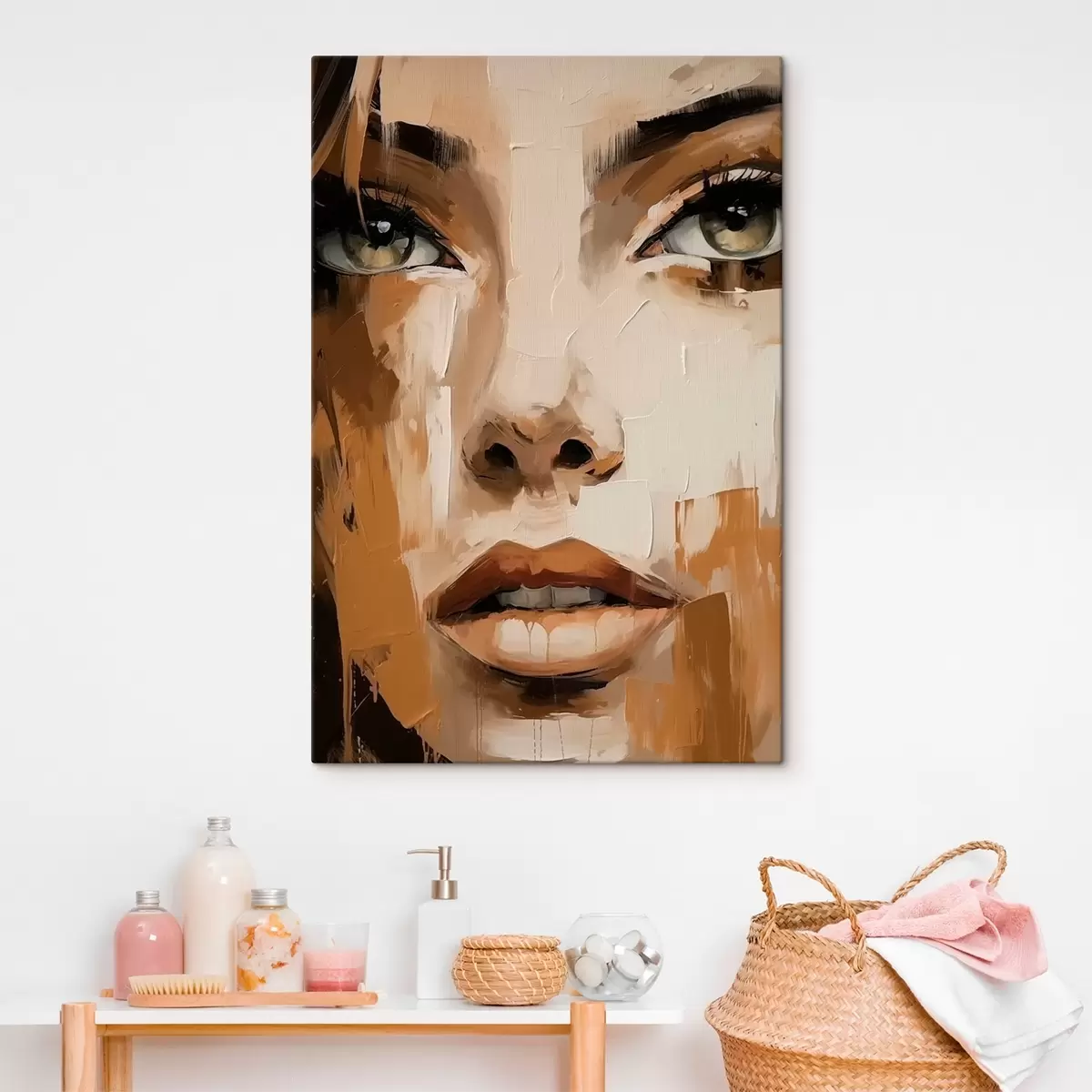 Tableau Portrait féminin abstrait s46228