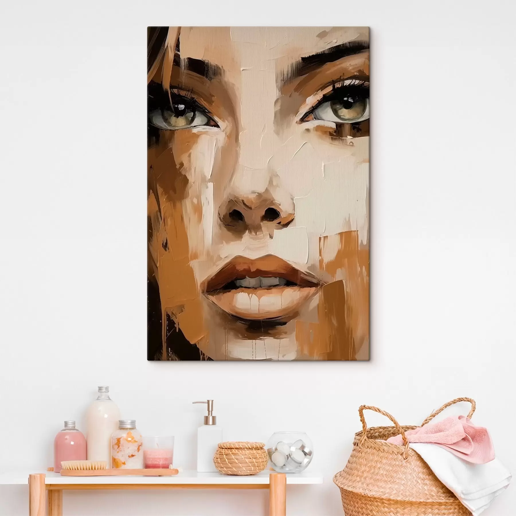 Tableau Portrait féminin abstrait s46228