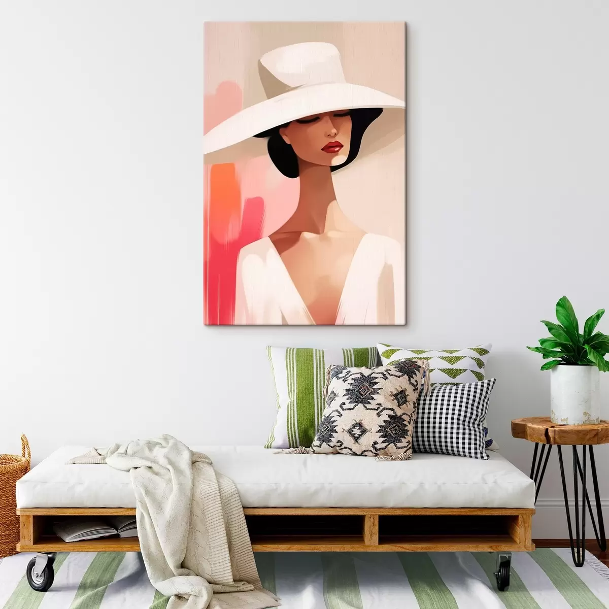 Tableau Femme au chapeau s46229