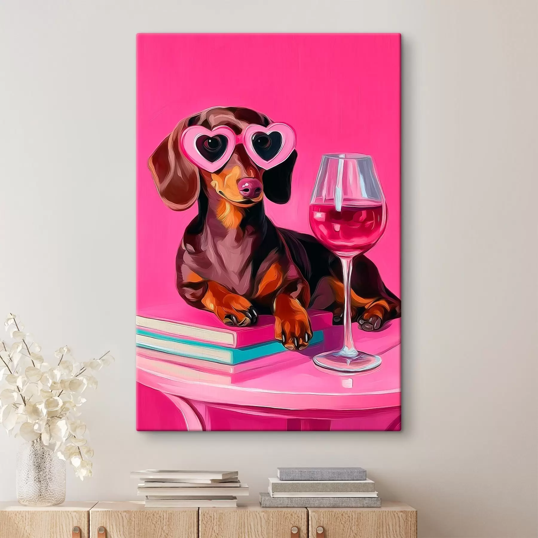Tableau Chien avec des lunettes s46234