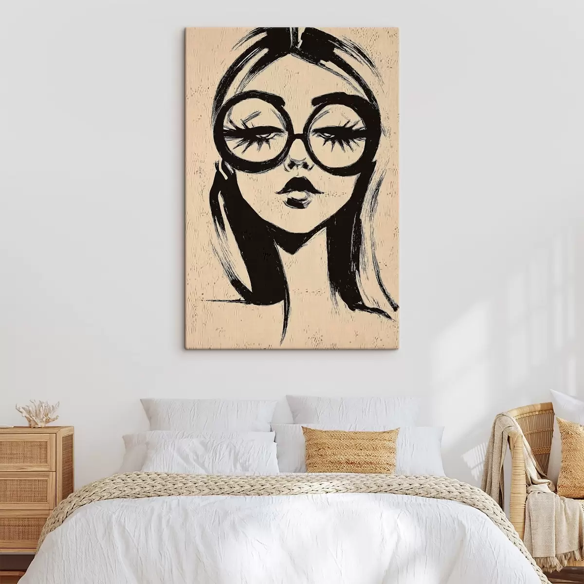 Tableau Fille à lunettes s46244