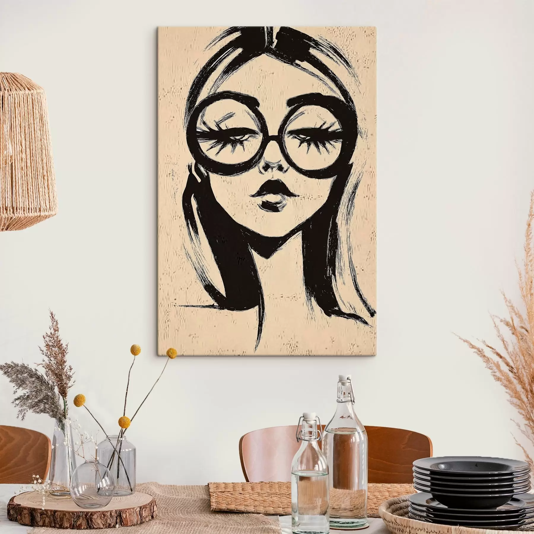 Tableau Fille à lunettes s46244