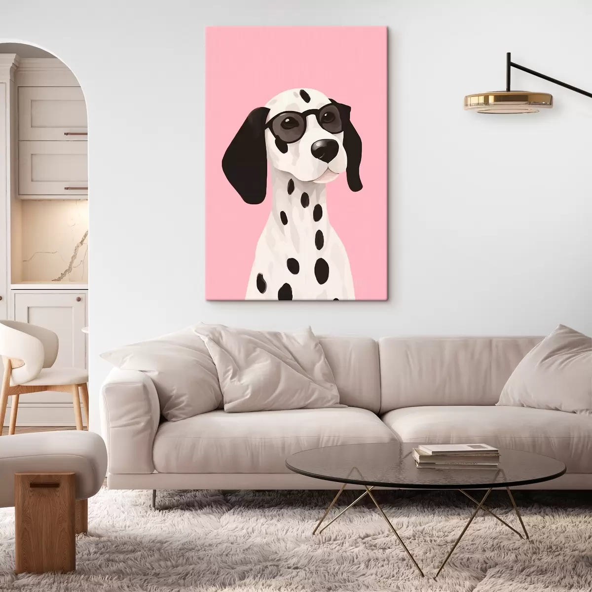 Tableau Dalmatien avec lunettes de soleil s46251