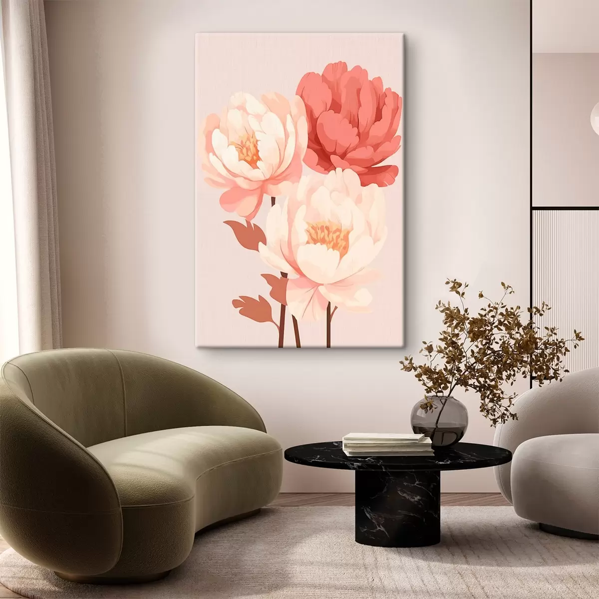 Tableau Pivoines s46252