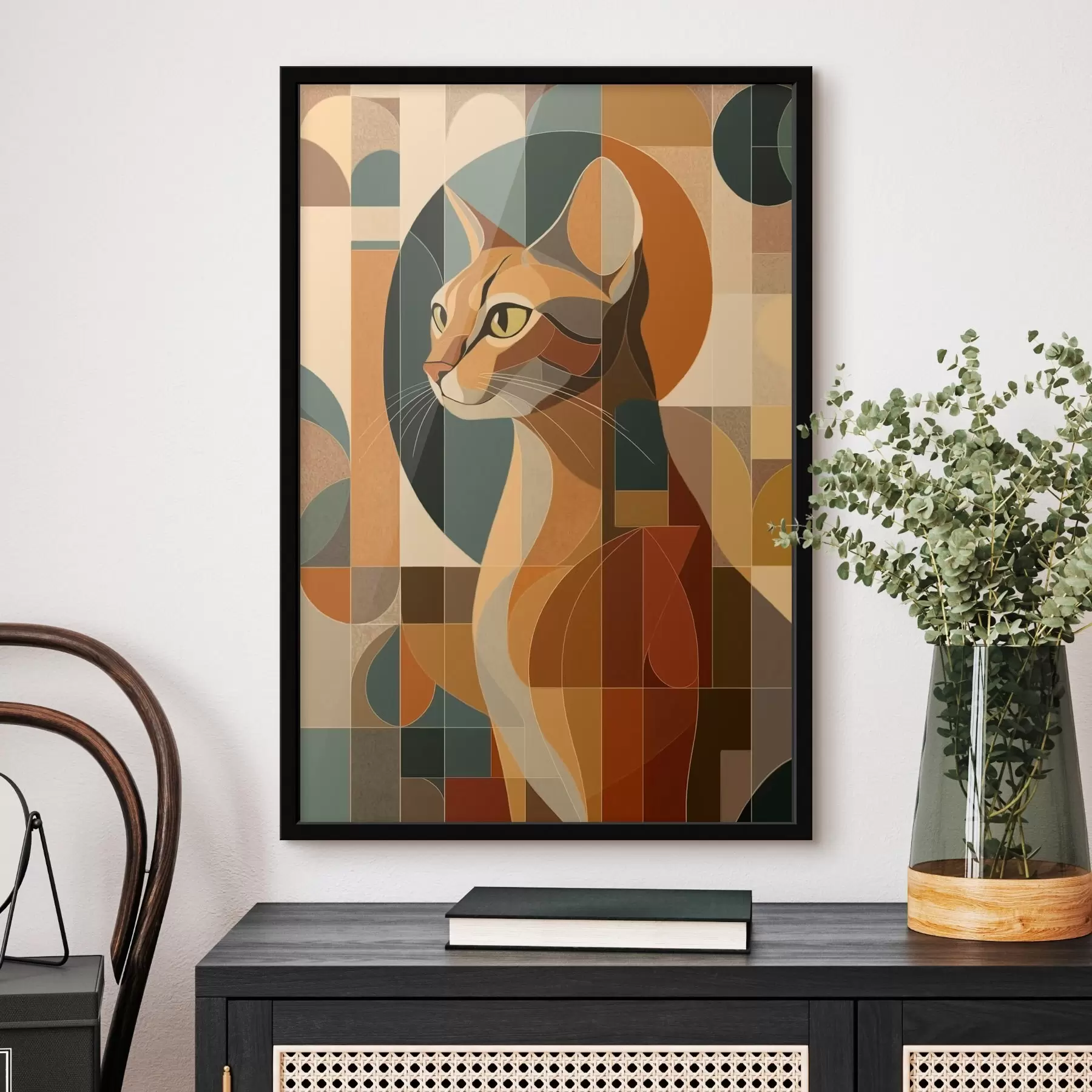 Papier peint Chat abstrait f46209