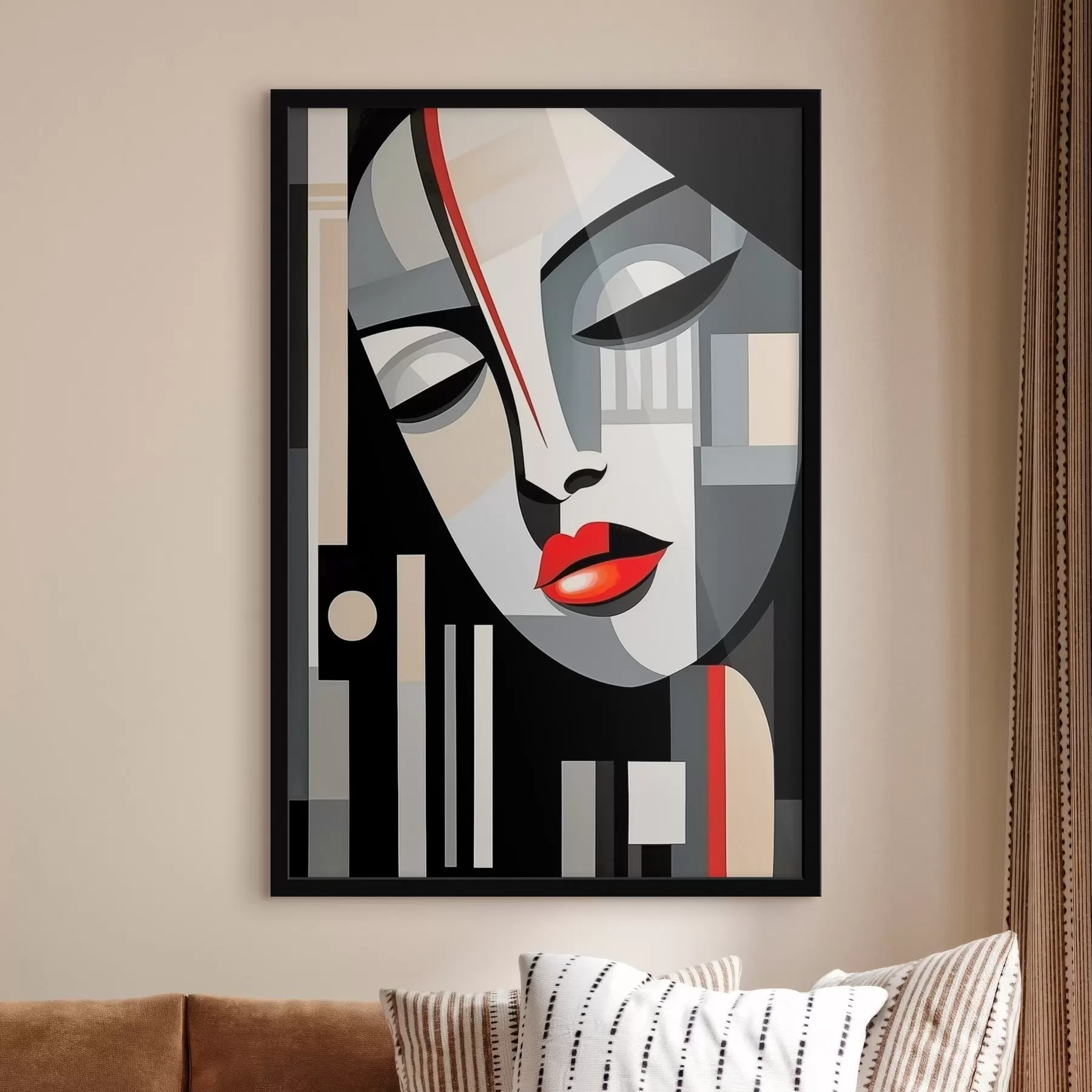 Papier peint Visage abstrait f46213