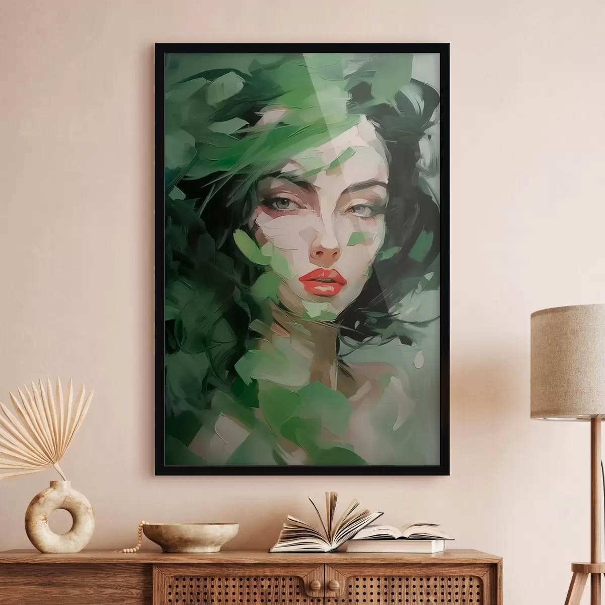 Poster Portrait féminin abstrait f46224