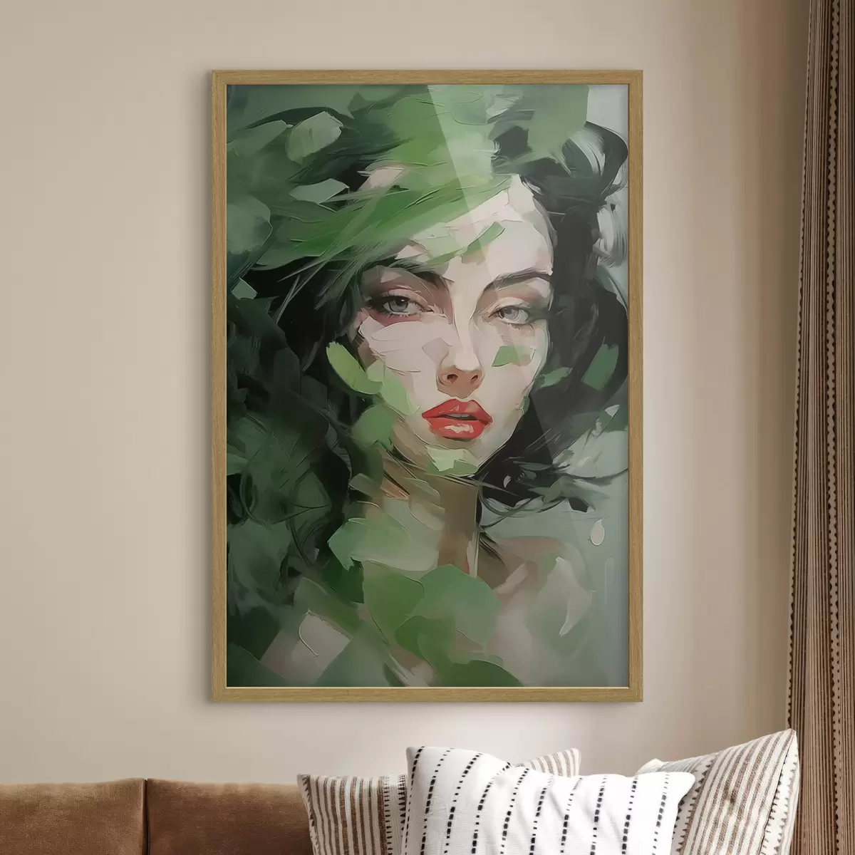 Poster Portrait féminin abstrait f46224