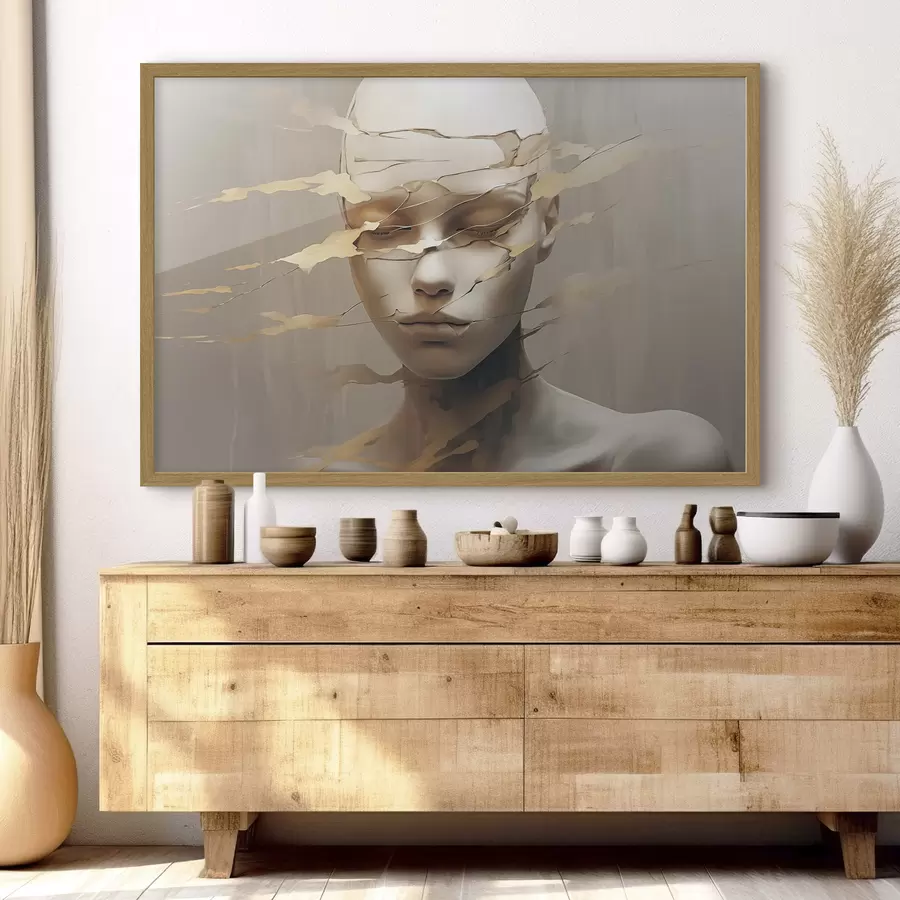 Papier peint Visage défiguré f46225