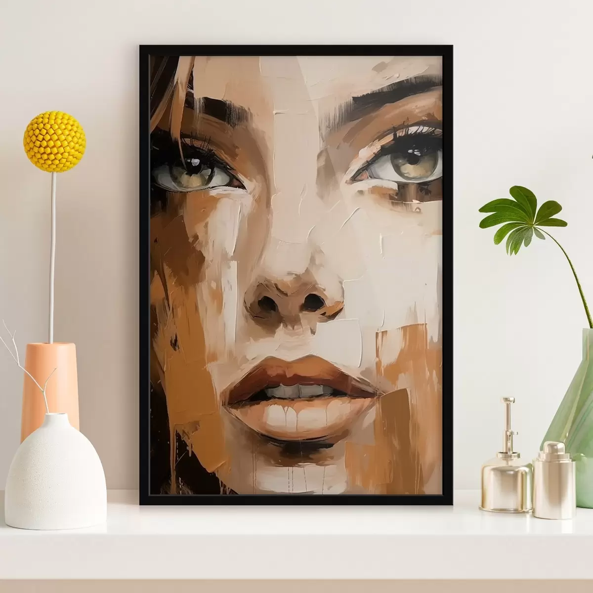 Poster Portrait féminin abstrait f46228