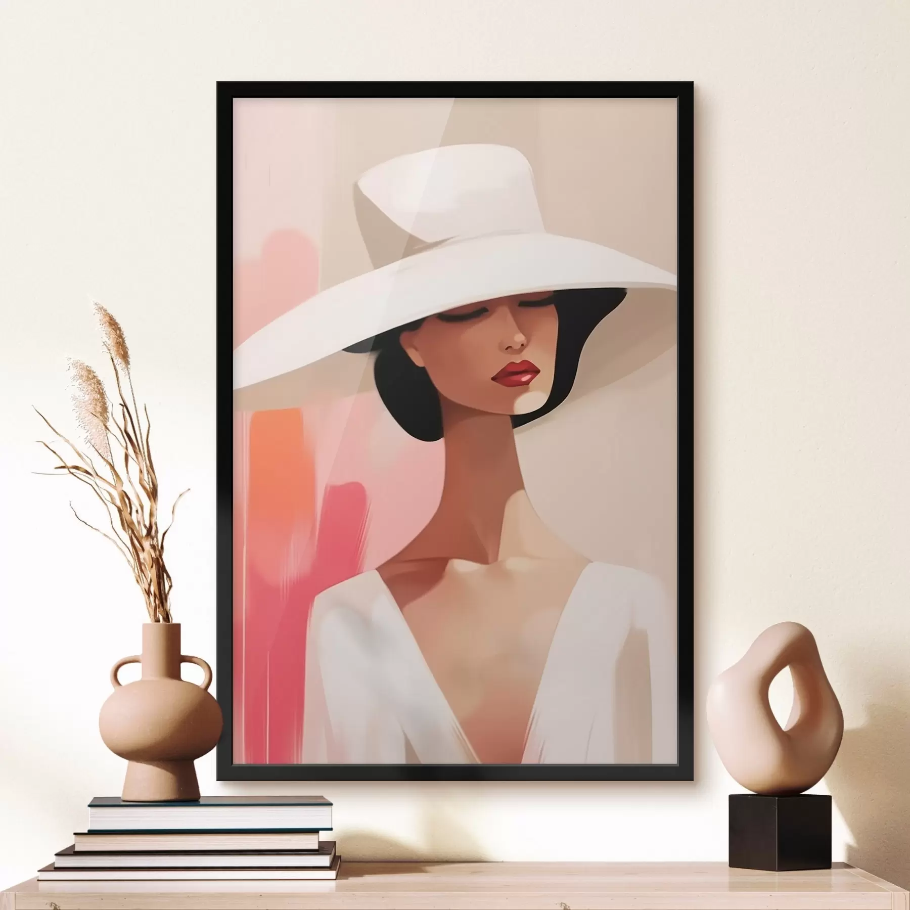 Papier peint Femme au chapeau f46229