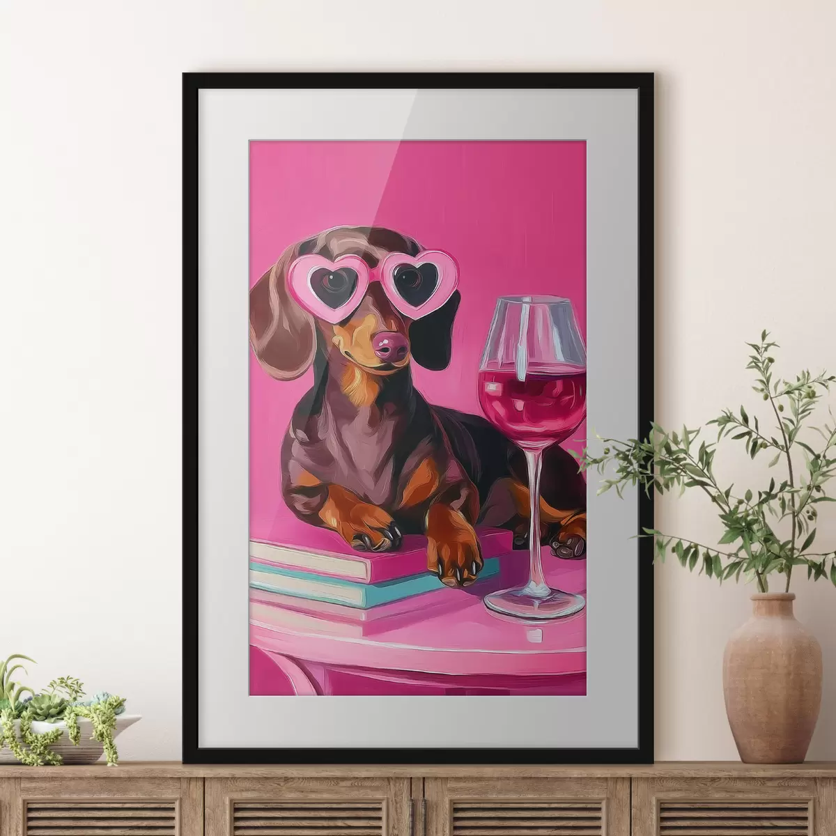 Poster Chien avec des lunettes f46234