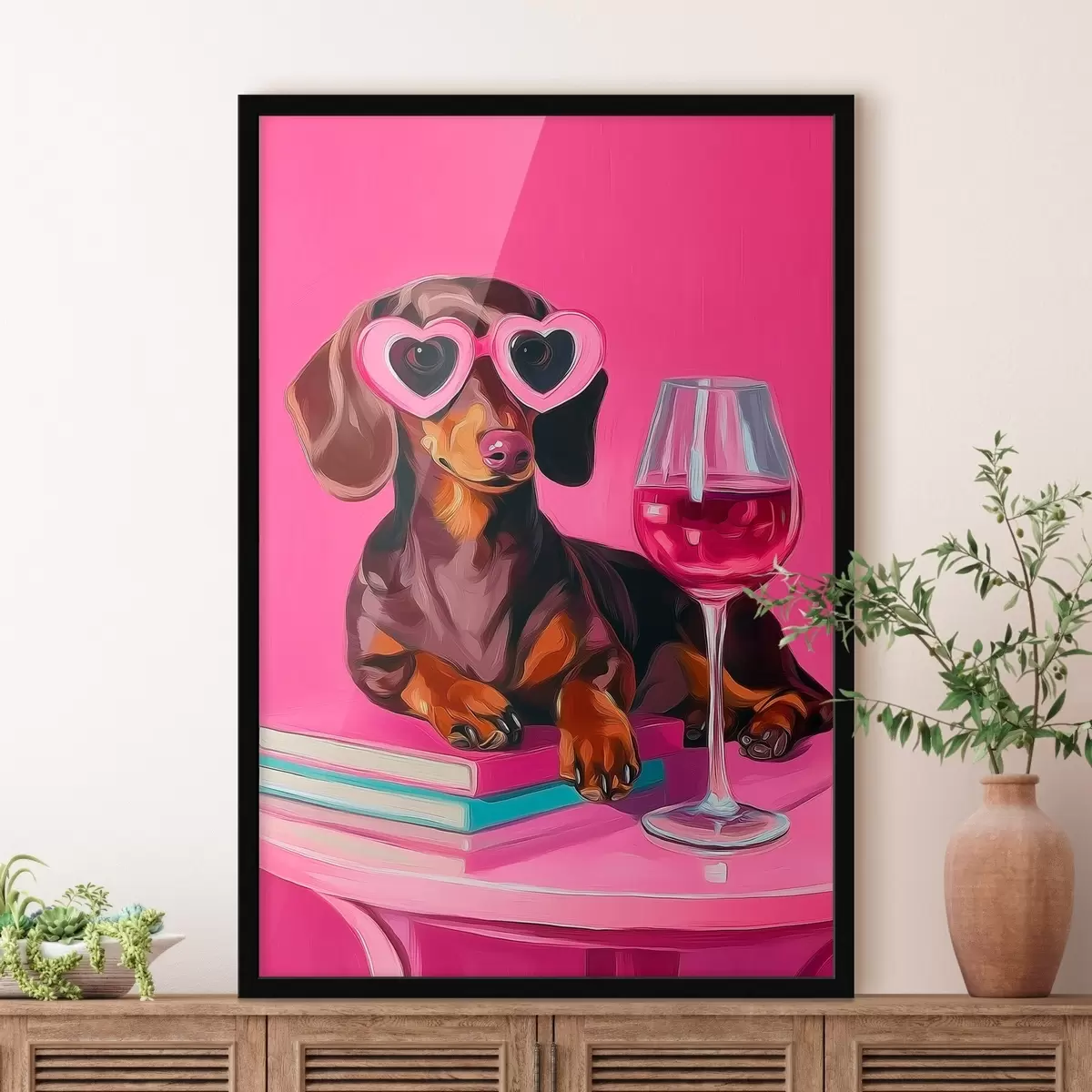 Poster Chien avec des lunettes f46234