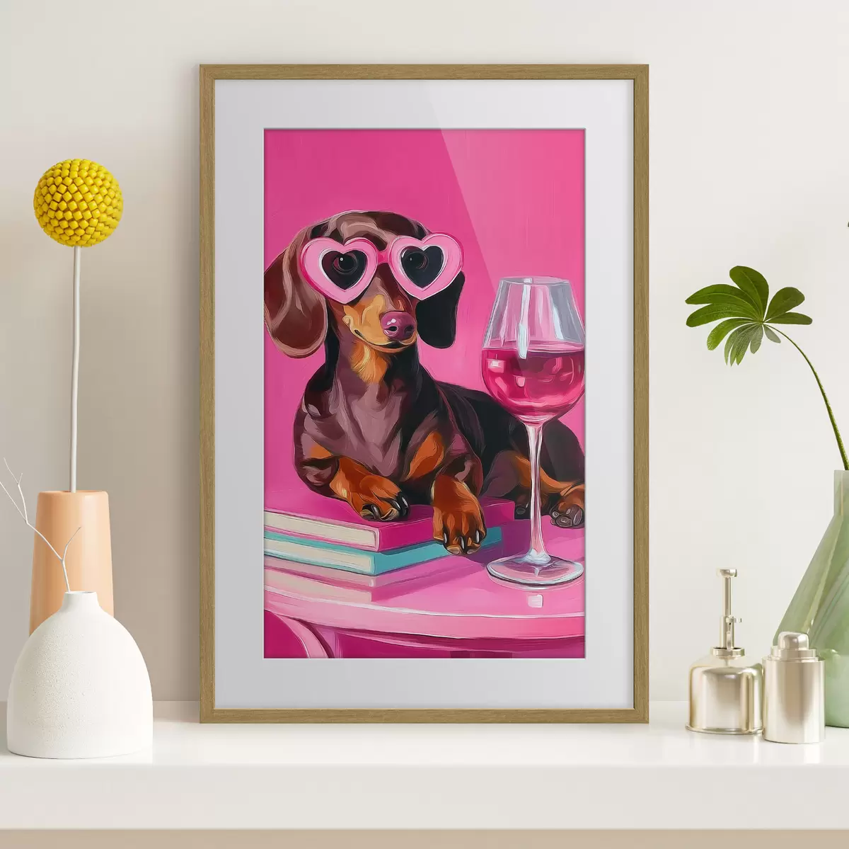 Poster Chien avec des lunettes f46234
