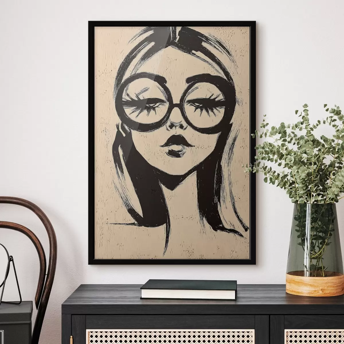Poster Fille à lunettes f46244