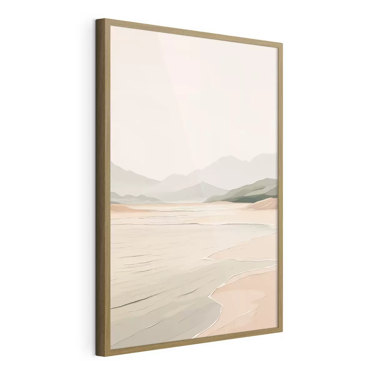 Poster Paysage minimaliste avec montagnes et rivage f46248