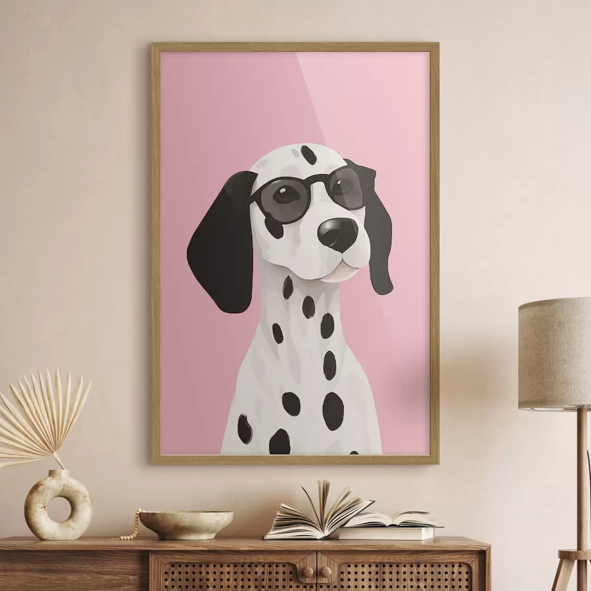 Poster Dalmatien avec lunettes de soleil f46251