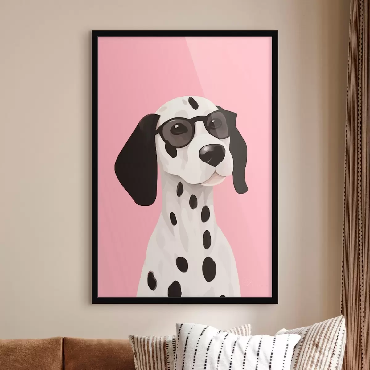 Poster Dalmatien avec lunettes de soleil f46251