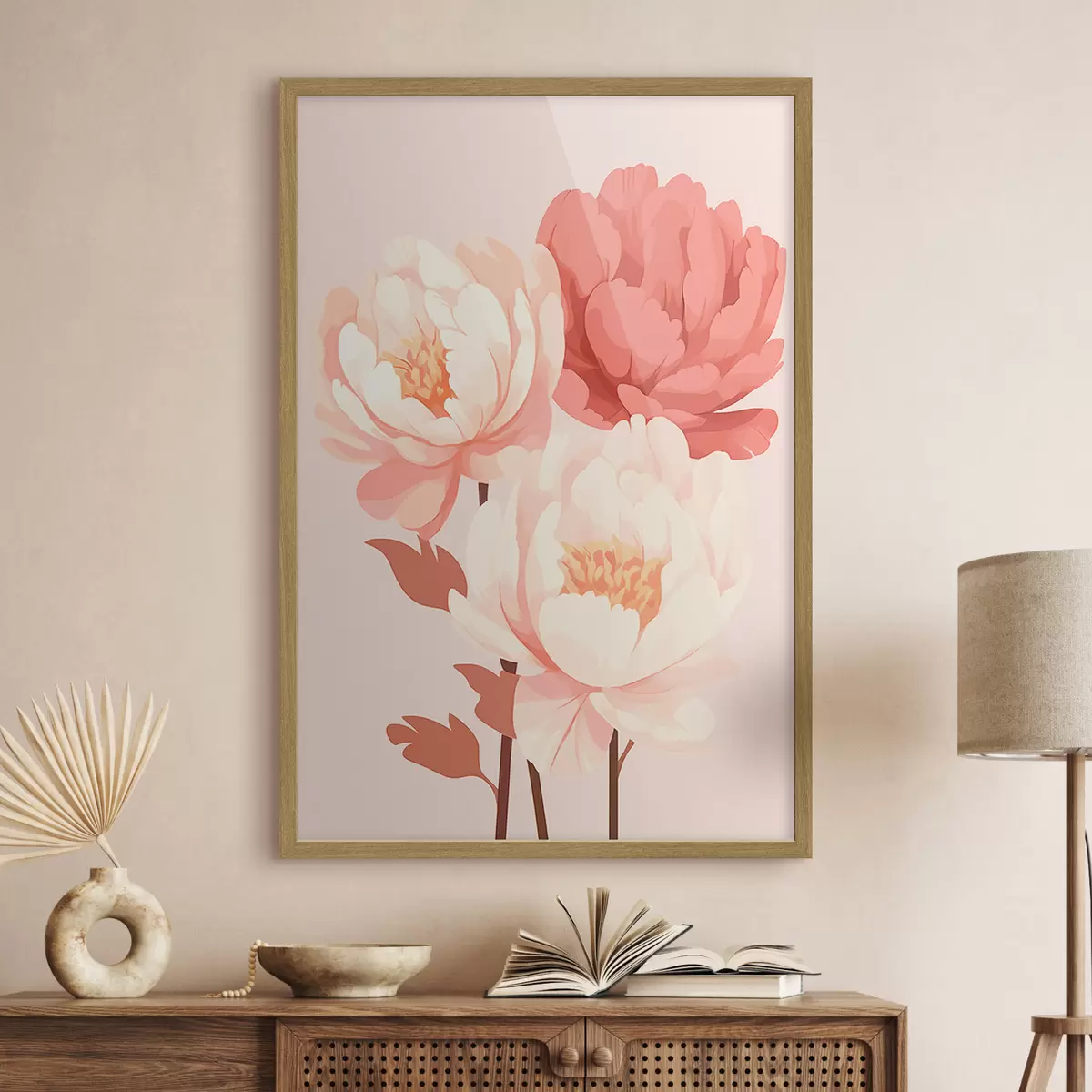 Poster Pivoines et énergie f46252