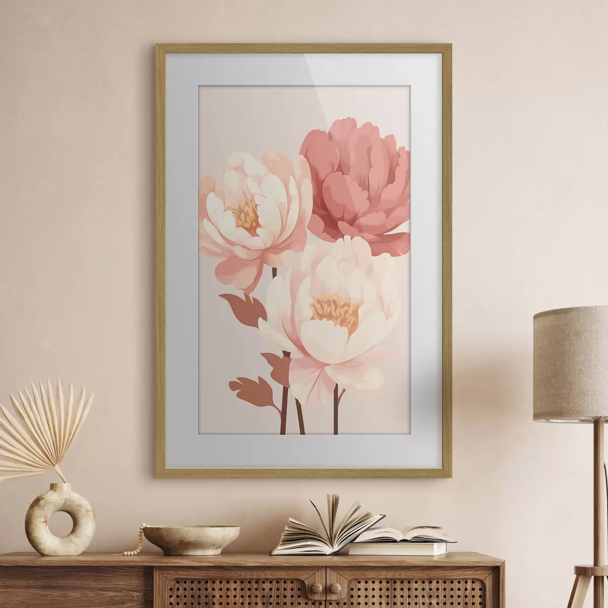 Poster Pivoines et énergie f46252