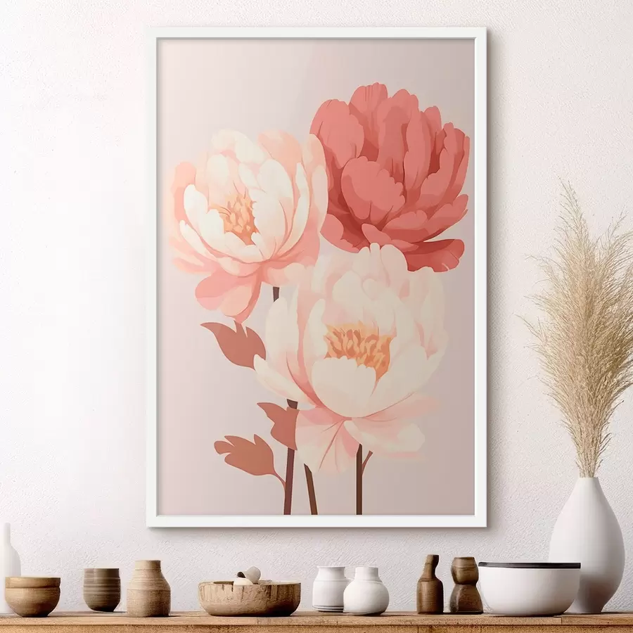 Papier peint Pivoines et énergie f46252
