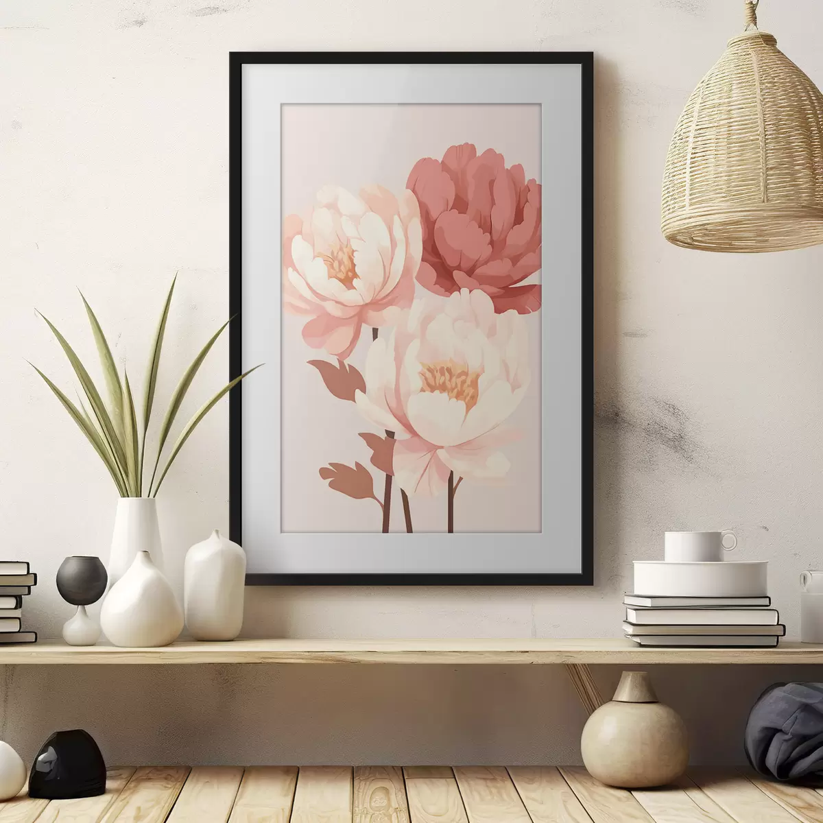 Poster Pivoines et énergie f46252