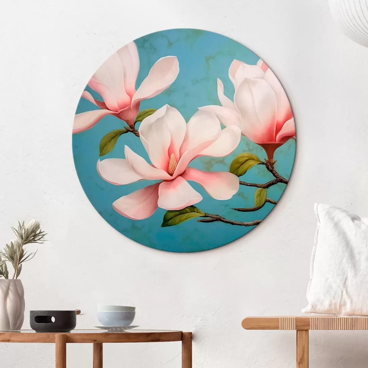Tableaux rondes Magnolia r46211